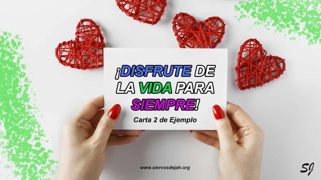 Carta para predicar con el folleto disfrute de la vida para siempre